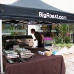 Hog Roast Setting Up For An Event